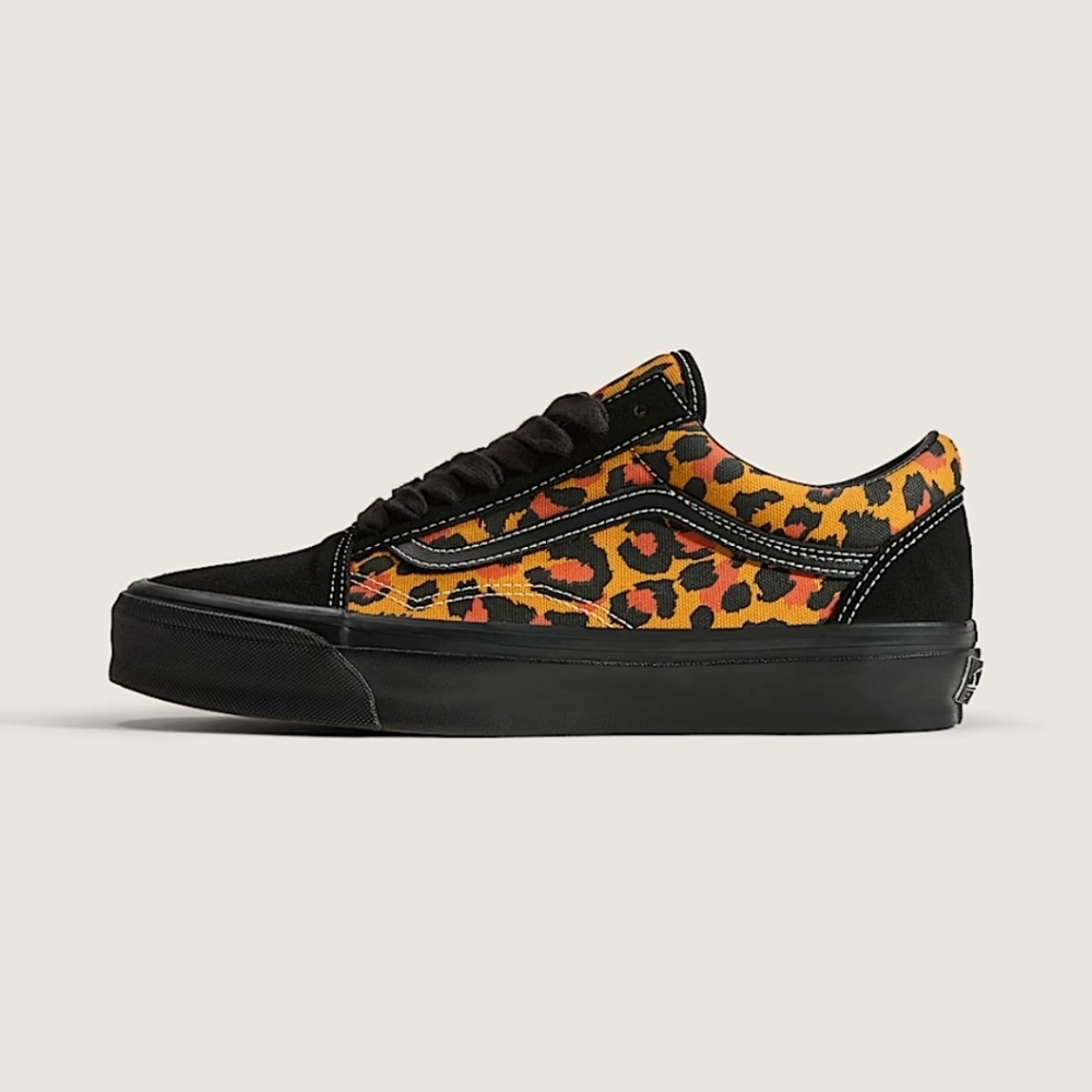 Vans LX Old Skool Women Size 8 Leopard And Black Suede Shoes 122025 - Picture 4 of 7